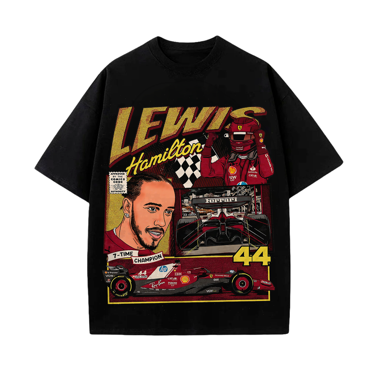 Camiseta Formula 1 Lewis Hamilton Comic