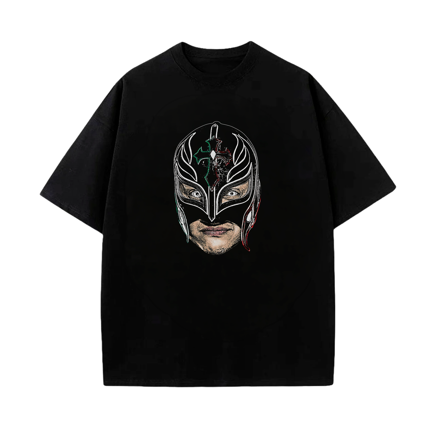 Camiseta WWE Rey Misterio cabeza
