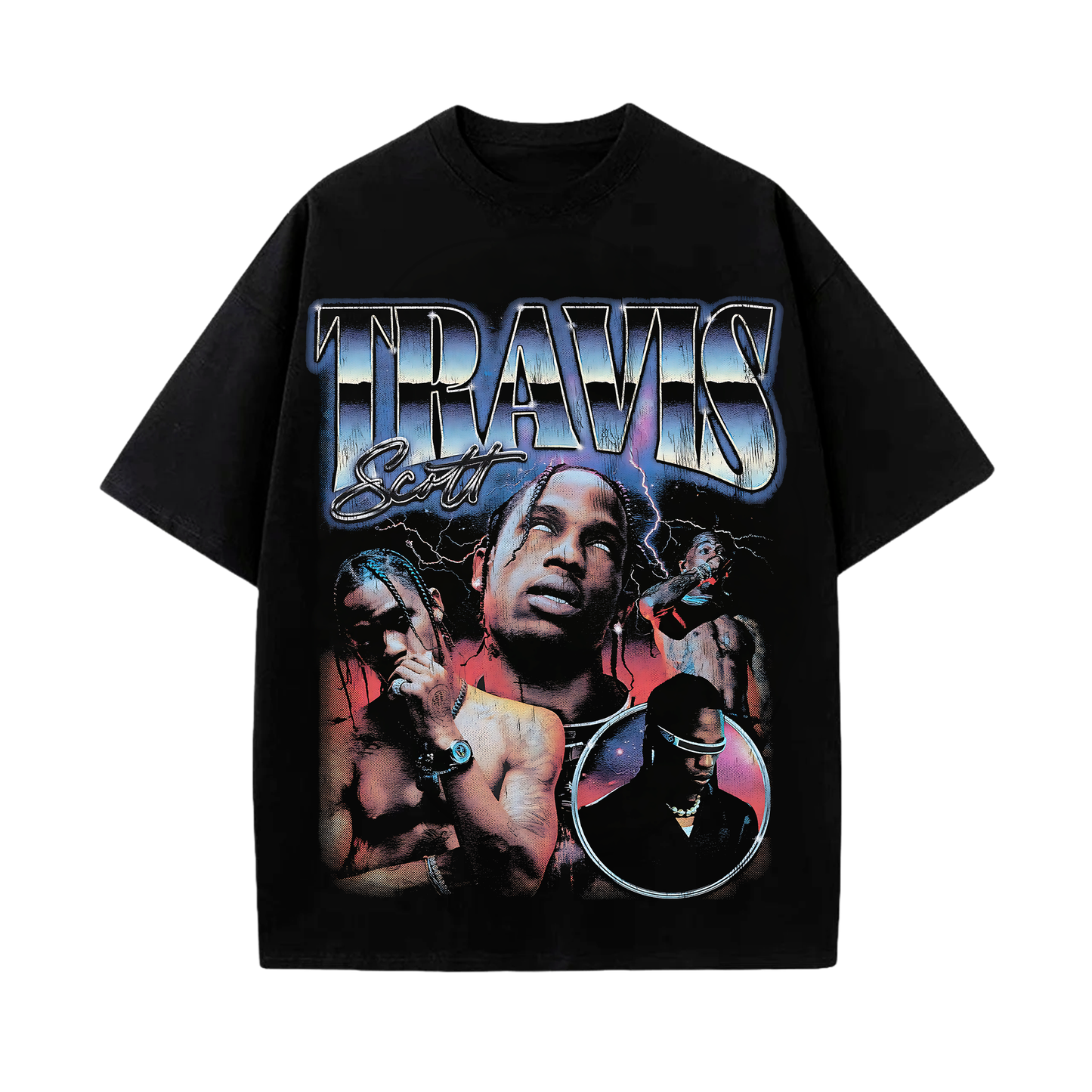 Camiseta Travis Scott fan art vintage