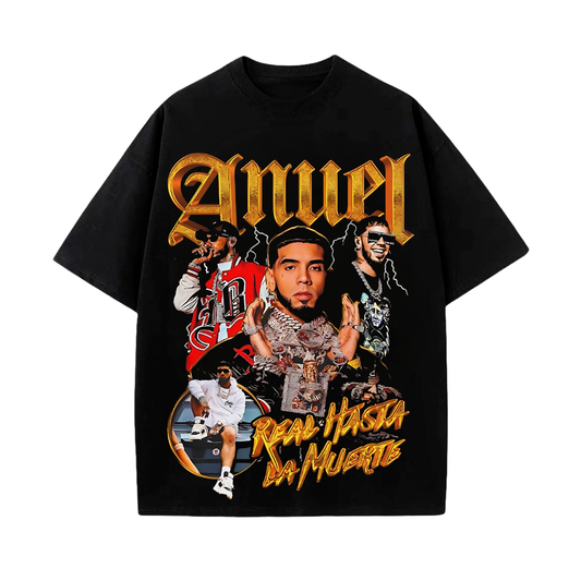Camiseta Anuel AA Real hasta la muerte fan art