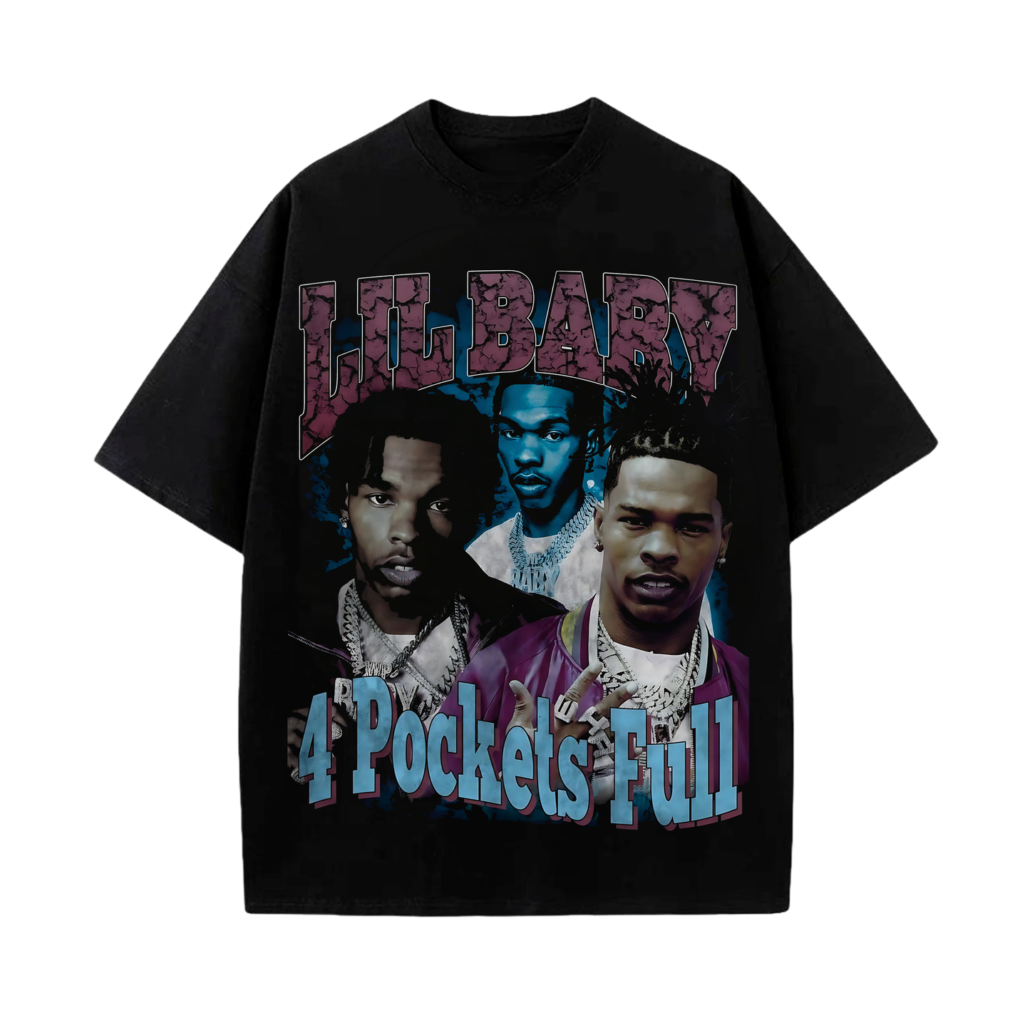 Camiseta Lil Baby 4 pockets full fan art