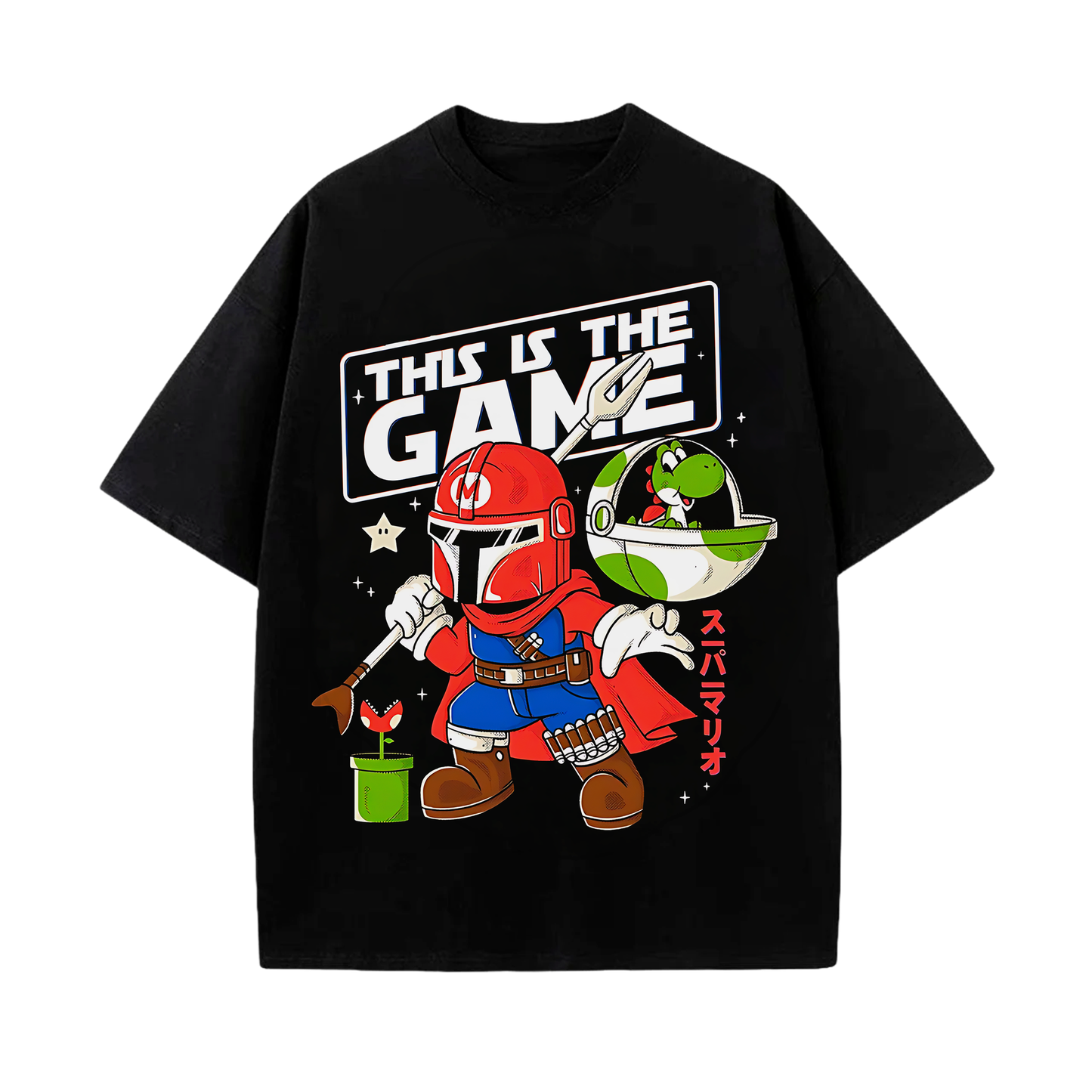 Camiseta The Mandalorian Super Mario
