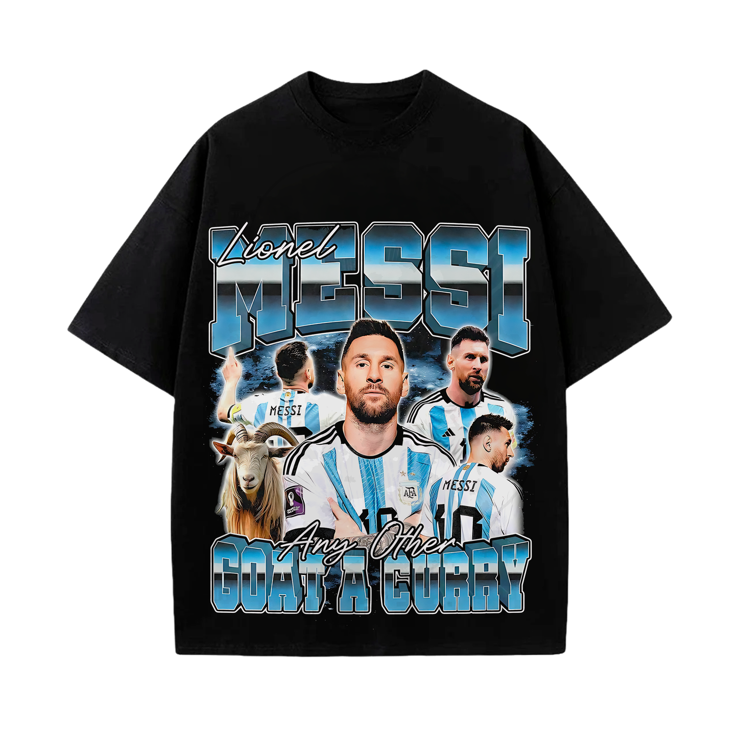 Camiseta Leo Messi Argentina GOAT fan art